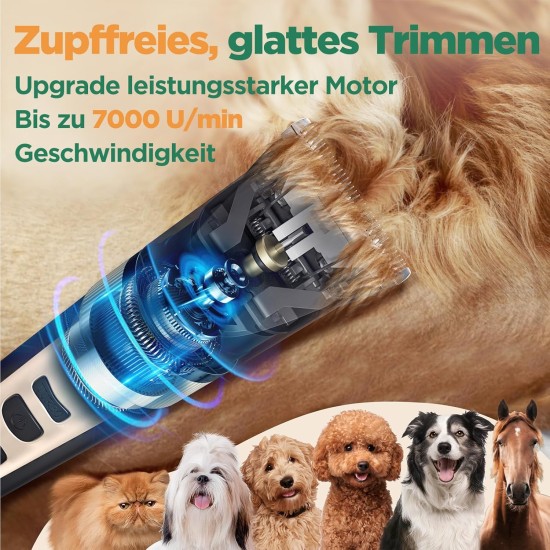 Gimars 2-in-1 Dog Clipper with Dog Trimmer, 7000 rpm Quiet Dog Clippers Set, USB Rechargeable Wireless Pet Hair Trimmer, Clipper Cat Dog Razor for Thick Fur Gimars 2-in-1 Dog Clipper with Dog Trimmer, 7000 rpm Quiet Dog Clippers Set, USB Rechargeable Wireless Pet Hair Trimmer, Clipper Cat Dog Razor for Thick Fur