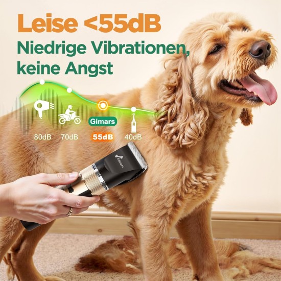 Gimars 2-in-1 Dog Clipper with Dog Trimmer, 7000 rpm Quiet Dog Clippers Set, USB Rechargeable Wireless Pet Hair Trimmer, Clipper Cat Dog Razor for Thick Fur Gimars 2-in-1 Dog Clipper with Dog Trimmer, 7000 rpm Quiet Dog Clippers Set, USB Rechargeable Wireless Pet Hair Trimmer, Clipper Cat Dog Razor for Thick Fur