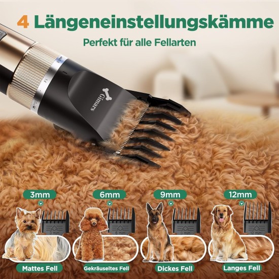 Gimars 2-in-1 Dog Clipper with Dog Trimmer, 7000 rpm Quiet Dog Clippers Set, USB Rechargeable Wireless Pet Hair Trimmer, Clipper Cat Dog Razor for Thick Fur Gimars 2-in-1 Dog Clipper with Dog Trimmer, 7000 rpm Quiet Dog Clippers Set, USB Rechargeable Wireless Pet Hair Trimmer, Clipper Cat Dog Razor for Thick Fur