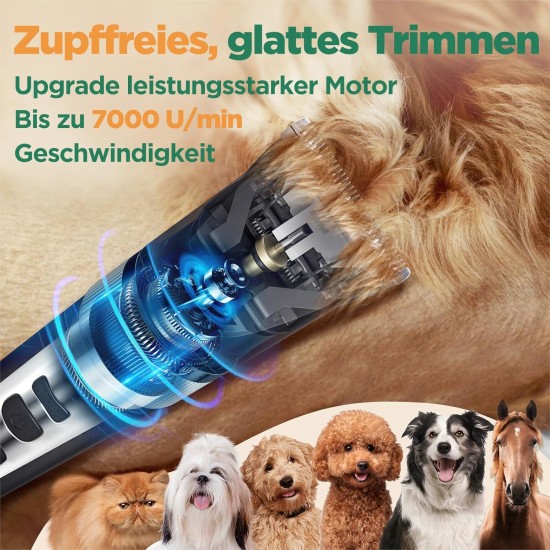 Gimars 2-in-1 Dog Clipper with Dog Trimmer, 7000 rpm Quiet Dog Clippers Set, USB Rechargeable Wireless Pet Hair Trimmer, Clipper Cat Dog Razor for Thick Fur Gimars 2-in-1 Dog Clipper with Dog Trimmer, 7000 rpm Quiet Dog Clippers Set, USB Rechargeable Wireless Pet Hair Trimmer, Clipper Cat Dog Razor for Thick Fur