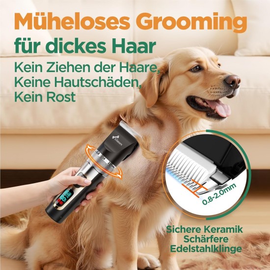 Gimars 2-in-1 Dog Clipper with Dog Trimmer, 7000 rpm Quiet Dog Clippers Set, USB Rechargeable Wireless Pet Hair Trimmer, Clipper Cat Dog Razor for Thick Fur Gimars 2-in-1 Dog Clipper with Dog Trimmer, 7000 rpm Quiet Dog Clippers Set, USB Rechargeable Wireless Pet Hair Trimmer, Clipper Cat Dog Razor for Thick Fur