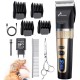 Gimars 2-in-1 Dog Clipper with Dog Trimmer, 7000 rpm Quiet Dog Clippers Set, USB Rechargeable Wireless Pet Hair Trimmer, Clipper Cat Dog Razor for Thick Fur