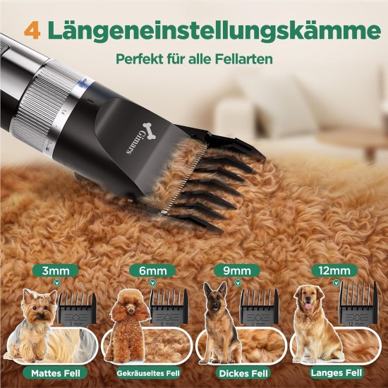 Gimars 2-in-1 Dog Clipper with Dog Trimmer, 7000 rpm Quiet Dog Clippers Set, USB Rechargeable Wireless Pet Hair Trimmer, Clipper Cat Dog Razor for Thick Fur Gimars 2-in-1 Dog Clipper with Dog Trimmer, 7000 rpm Quiet Dog Clippers Set, USB Rechargeable Wireless Pet Hair Trimmer, Clipper Cat Dog Razor for Thick Fur