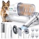 Gimars 2.3 L Dog Clipper with Vacuum Cleaner, 12000 K Pa Suction Power Dog Vacuum Cleaner Quiet Clipper Cat Dog Hair Trimmer with 5 Care Tools, Pet Hair Remover with Dog Brush