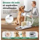 Gimars 2.3 L Dog Clipper with Vacuum Cleaner, 12000 K Pa Suction Power Dog Vacuum Cleaner Quiet Clipper Cat Dog Hair Trimmer with 5 Care Tools, Pet Hair Remover with Dog Brush