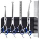 Gimars 4CR Dog Scissors Set Professional 6-in-1 Dog Scissors Grooming Scissors with Bullet Tip, Wear-Proof Titanium-Coated Fur Scissors for Dogs for Cats and Other Animals Gimars 4CR Dog Scissors Set Professional 6-in-1 Dog Scissors Grooming Scissors with Bullet Tip, Wear-Proof Titanium-Coated Fur Scissors for Dogs for Cats and Other Animals