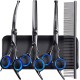 Gimars 4CR Dog Scissors Set Professional 6-in-1 Dog Scissors Grooming Scissors with Bullet Tip, Wear-Proof Titanium-Coated Fur Scissors for Dogs for Cats and Other Animals