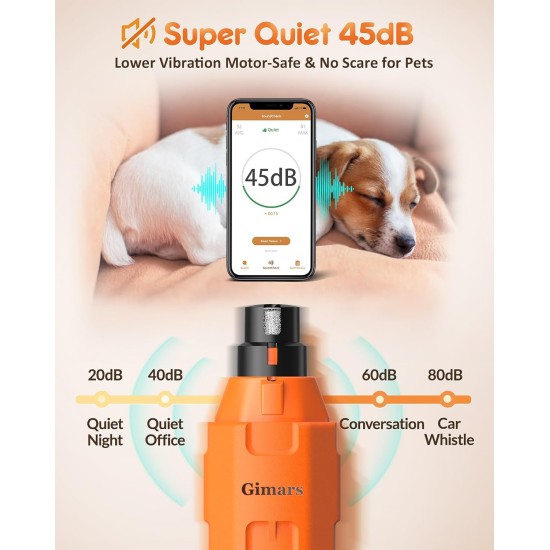 Gimars Dog Claw Grinder 6 Speeds Dog Claw Cutter with Dual LED Light, Pet Claw Grinder with USB Rechargeable, Dog Claw File with 3 Ports for Dogs Gimars Dog Claw Grinder 6 Speeds Dog Claw Cutter with Dual LED Light, Pet Claw Grinder with USB Rechargeable, Dog Claw File with 3 Ports for Dogs