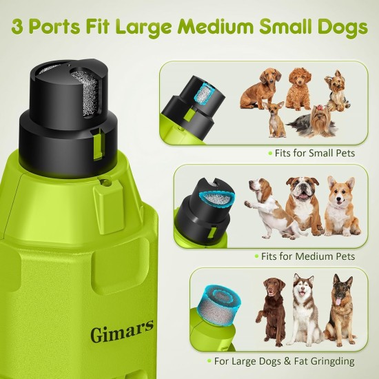 Gimars Dog Claw Grinder 6 Speeds Dog Claw Cutter with Dual LED Light, Pet Claw Grinder with USB Rechargeable, Dog Claw File with 3 Ports for Dogs Gimars Dog Claw Grinder 6 Speeds Dog Claw Cutter with Dual LED Light, Pet Claw Grinder with USB Rechargeable, Dog Claw File with 3 Ports for Dogs