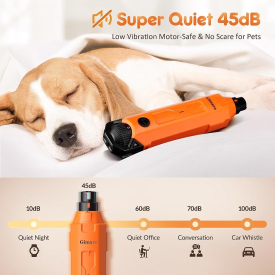 Gimars Dog Claw Grinder 6 Speeds Dog Claw Cutter with Dual LED Light, Pet Claw Grinder with USB Rechargeable, Dog Claw File with 3 Ports for Dogs Gimars Dog Claw Grinder 6 Speeds Dog Claw Cutter with Dual LED Light, Pet Claw Grinder with USB Rechargeable, Dog Claw File with 3 Ports for Dogs