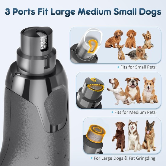 Gimars Dog Nail File, Adjustable 6 Speed Levels Nail Drill Bit for Dogs with Double LED Light, Pet Nail Cutter Rechargeable Nail File for Dogs via USB Gimars Dog Nail File, Adjustable 6 Speed Levels Nail Drill Bit for Dogs with Double LED Light, Pet Nail Cutter Rechargeable Nail File for Dogs via USB