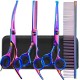Gimars Professional Dog Grooming Scissors Set 4CR with Round Safety Tip, 5 in 1 Heavy Duty Titanium Coated Scissors and Curved and Straight Scissors Gimars Professional Dog Grooming Scissors Set 4CR with Round Safety Tip, 5 in 1 Heavy Duty Titanium Coated Scissors and Curved and Straight Scissors