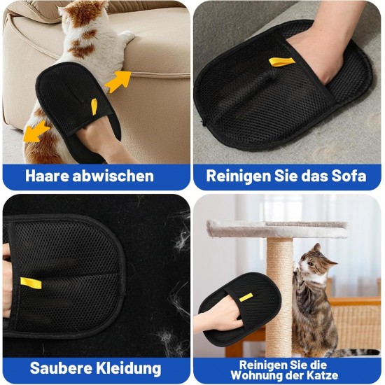 Glove Pet Hair Removal, Cat Hair Remover, 3 in 1 Pet Hair Remover and Pet Hair Remover Glove, Effective Removal of Dog Hair and Cat Hair on Clothes, Furniture and Carpets Glove Pet Hair Removal, Cat Hair Remover, 3 in 1 Pet Hair Remover and Pet Hair Remover Glove, Effective Removal of Dog Hair and Cat Hair on Clothes, Furniture and Carpets