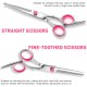 GoldOars Dog Scissors 6 in 1 Curved Dog Scissors Set Professional Stainless Steel Thinning Scissors for Cats - with 7.5 Inch Scissors Thinning Scissors, Curved Scissors, Grooming Comb