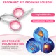GoldOars Dog Scissors 6 in 1 Curved Dog Scissors Set Professional Stainless Steel Thinning Scissors for Cats - with 7.5 Inch Scissors Thinning Scissors, Curved Scissors, Grooming Comb
