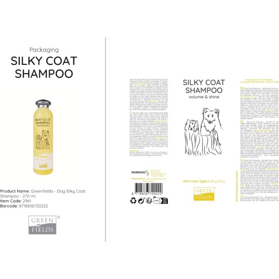 Greenfields Dog Silky Coat Shampoo, 250 ml Greenfields Dog Silky Coat Shampoo, 250 ml