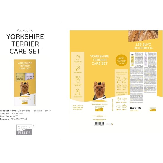 Greenfields Yorkshire Terrier Care Set, 250 ml, Pack of 2 Greenfields Yorkshire Terrier Care Set, 250 ml, Pack of 2