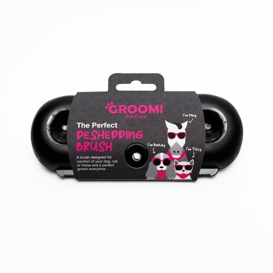 Groomi Deshedding and Grooming Brush for Dogs, Cats, Horses and Rabbits, Gentle and Effective Pet Grooming Tool, Wide Flat Comb, Smooth Groomer for Cats, Dogs and Horses Groomi Deshedding and Grooming Brush for Dogs, Cats, Horses and Rabbits, Gentle and Effective Pet Grooming Tool, Wide Flat Comb, Smooth Groomer for Cats, Dogs and Horses