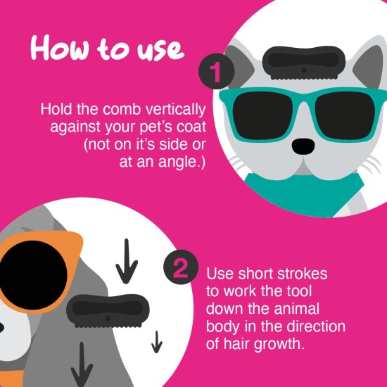 Groomi Deshedding and Grooming Brush for Dogs, Cats, Horses and Rabbits, Gentle and Effective Pet Grooming Tool, Wide Flat Comb, Smooth Groomer for Cats, Dogs and Horses Groomi Deshedding and Grooming Brush for Dogs, Cats, Horses and Rabbits, Gentle and Effective Pet Grooming Tool, Wide Flat Comb, Smooth Groomer for Cats, Dogs and Horses