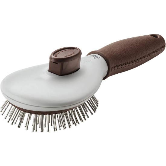 HUNTER SPA Self-Cleaning Brush for Dogs 22.5 x 8.0 cm L Grey / Brown HUNTER SPA Self-Cleaning Brush for Dogs 22.5 x 8.0 cm L Grey / Brown