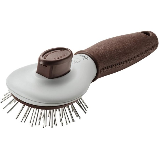 HUNTER SPA Self-Cleaning Brush for Dogs 22.5 x 8.0 cm L Grey / Brown HUNTER SPA Self-Cleaning Brush for Dogs 22.5 x 8.0 cm L Grey / Brown