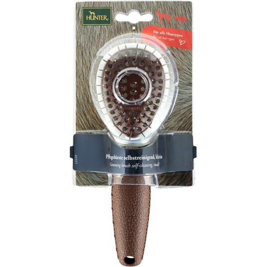 HUNTER SPA Self-Cleaning Brush for Dogs 22.5 x 8.0 cm L Grey / Brown HUNTER SPA Self-Cleaning Brush for Dogs 22.5 x 8.0 cm L Grey / Brown