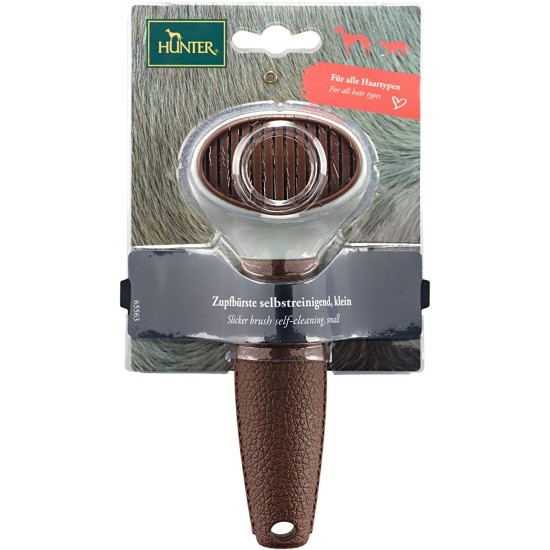 HUNTER SPA Self-Cleaning Slicker Brush for Dogs and Cats, 16.5 x 7.0 cm, S HUNTER SPA Self-Cleaning Slicker Brush for Dogs and Cats, 16.5 x 7.0 cm, S