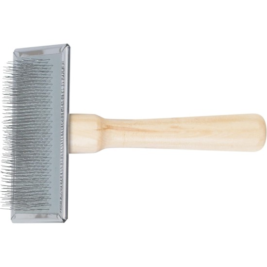 Heritage Wood Handle Soft Slicker Brush Large Heritage Wood Handle Soft Slicker Brush Large