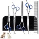 Hillylolly Dog Scissors Set Professional 6-in-1 Hair Scissors Dog Professional Dog Scissors Fur Scissors Long Hair Dog Scissors Grooming Scissors Set Dog Hair Scissors Rounded for Grooming Dog Cat Pet