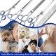 Hillylolly Dog Scissors Set Professional 6-in-1 Hair Scissors Dog Professional Dog Scissors Fur Scissors Long Hair Dog Scissors Grooming Scissors Set Dog Hair Scissors Rounded for Grooming Dog Cat Pet