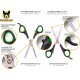 Hundefreund Dog Scissors Set with Thinning Scissors for Grooming | Stainless Steel Scissors with Rounded Tip for Dog Grooming