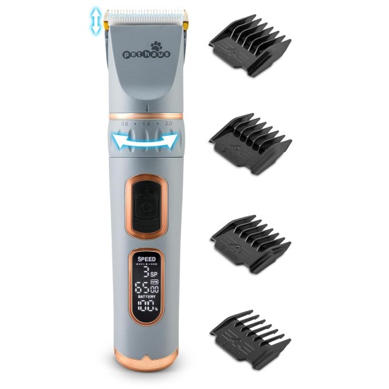 Hundeschermaschine Grooming Set Geräuscharme Schermaschine Für Hunde Katzen 4 Aufsätzen 3 bis 12 mm Schere Kamm Krallenschneider Feile Grau Hundeschermaschine Grooming Set Geräuscharme Schermaschine Für Hunde Katzen 4 Aufsätzen 3 bis 12 mm Schere Kamm Krallenschneider Feile Grau