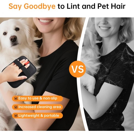 INABULETWO Static Pet Hair Removal Gloves Reusable Electrostatic Pet Hair Remover Grooming Gloves Brush Tool for Couch Furniture Carpet Car Seat 2 Pack INABULETWO Static Pet Hair Removal Gloves Reusable Electrostatic Pet Hair Remover Grooming Gloves Brush Tool for Couch Furniture Carpet Car Seat 2 Pack