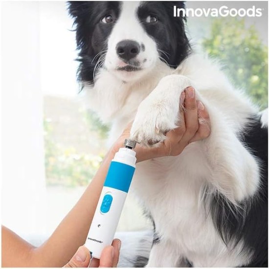 InnovaGoods - Electric Pet Nail File 2 Speed Silent Motor 3 File Zones for Dogs and Other Pets White Plastic InnovaGoods - Electric Pet Nail File 2 Speed Silent Motor 3 File Zones for Dogs and Other Pets White Plastic