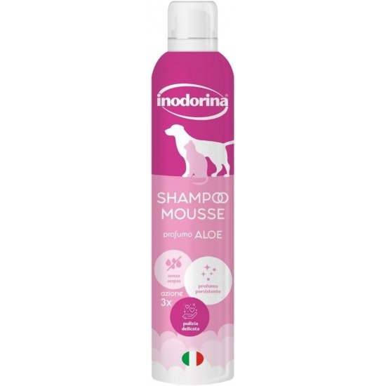 Inodorina Shampoo Mousse Aloe 300 ml. Inodorina Shampoo Mousse Aloe 300 ml.