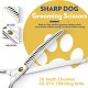 JASON 7.5 Inch Curved Thinning Scissors for Dogs 43 Teeth Professional Downward Curved Dog Scissors Made of Japanese 440C Stainless Steel Fur Scissors with Symmetrical Handle JASON 7.5 Inch Curved Thinning Scissors for Dogs 43 Teeth Professional Downward Curved Dog Scissors Made of Japanese 440C Stainless Steel Fur Scissors with Symmetrical Handle