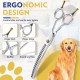 JASON 7.5 Inch Curved Thinning Scissors for Dogs 43 Teeth Professional Downward Curved Dog Scissors Made of Japanese 440C Stainless Steel Fur Scissors with Symmetrical Handle JASON 7.5 Inch Curved Thinning Scissors for Dogs 43 Teeth Professional Downward Curved Dog Scissors Made of Japanese 440C Stainless Steel Fur Scissors with Symmetrical Handle