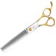 JASON 7.5 Inch Curved Thinning Scissors for Dogs 43 Teeth Professional Downward Curved Dog Scissors Made of Japanese 440C Stainless Steel Fur Scissors with Symmetrical Handle JASON 7.5 Inch Curved Thinning Scissors for Dogs 43 Teeth Professional Downward Curved Dog Scissors Made of Japanese 440C Stainless Steel Fur Scissors with Symmetrical Handle