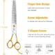 JASON 7.5 Inch Curved Thinning Scissors for Dogs 43 Teeth Professional Downward Curved Dog Scissors Made of Japanese 440C Stainless Steel Fur Scissors with Symmetrical Handle JASON 7.5 Inch Curved Thinning Scissors for Dogs 43 Teeth Professional Downward Curved Dog Scissors Made of Japanese 440C Stainless Steel Fur Scissors with Symmetrical Handle