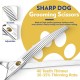 JASON 7.5 Inch Curved Thinning Scissors for Dogs 43 Teeth Professional Downward Curved Dog Scissors Made of Japanese 440C Stainless Steel Fur Scissors with Symmetrical Handle JASON 7.5 Inch Curved Thinning Scissors for Dogs 43 Teeth Professional Downward Curved Dog Scissors Made of Japanese 440C Stainless Steel Fur Scissors with Symmetrical Handle