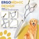 JASON 7.5 Inch Curved Thinning Scissors for Dogs 43 Teeth Professional Downward Curved Dog Scissors Made of Japanese 440C Stainless Steel Fur Scissors with Symmetrical Handle JASON 7.5 Inch Curved Thinning Scissors for Dogs 43 Teeth Professional Downward Curved Dog Scissors Made of Japanese 440C Stainless Steel Fur Scissors with Symmetrical Handle