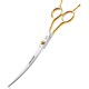 JASON 7.5 Inch Curved Thinning Scissors for Dogs 43 Teeth Professional Downward Curved Dog Scissors Made of Japanese 440C Stainless Steel Fur Scissors with Symmetrical Handle JASON 7.5 Inch Curved Thinning Scissors for Dogs 43 Teeth Professional Downward Curved Dog Scissors Made of Japanese 440C Stainless Steel Fur Scissors with Symmetrical Handle