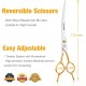 JASON 7.5 Inch Curved Thinning Scissors for Dogs 43 Teeth Professional Downward Curved Dog Scissors Made of Japanese 440C Stainless Steel Fur Scissors with Symmetrical Handle JASON 7.5 Inch Curved Thinning Scissors for Dogs 43 Teeth Professional Downward Curved Dog Scissors Made of Japanese 440C Stainless Steel Fur Scissors with Symmetrical Handle