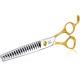 JASON 7.5 Inch Curved Thinning Scissors for Dogs 43 Teeth Professional Downward Curved Dog Scissors Made of Japanese 440C Stainless Steel Fur Scissors with Symmetrical Handle JASON 7.5 Inch Curved Thinning Scissors for Dogs 43 Teeth Professional Downward Curved Dog Scissors Made of Japanese 440C Stainless Steel Fur Scissors with Symmetrical Handle