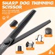 JASON Dog Grooming Scissors Kit, Professional 6 in 1 Dog Scissors Set - 6.5" Thinning, 7" Straight, 7" Up-Curved, 7" Down-Curved Shears and Comb for Dog Cat Pet (Silver)