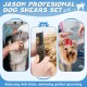 JASON Dog Grooming Scissors Set Professional 6 in 1 Dog Shears Kit - 6.5" Thinning, 7" Straight, 7" Up-Curved, 7" Down-Curved Shears and Comb for Dog Cat Pet with Adjustable Screw (Black) JASON Dog Grooming Scissors Set Professional 6 in 1 Dog Shears Kit - 6.5" Thinning, 7" Straight, 7" Up-Curved, 7" Down-Curved Shears and Comb for Dog Cat Pet with Adjustable Screw (Black)