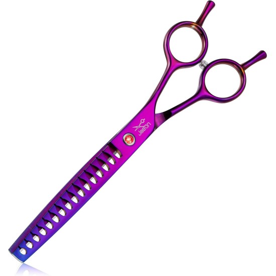 JASON Professional 7.5 Inch Dog Scissors Set 6 in 1 Grooming Scissors Set for Dogs - Straight Curved Dog Scissors 16/36 Teeth Thinning Scissors for Dogs with Ergonomic Handle for Pet Grooming JASON Professional 7.5 Inch Dog Scissors Set 6 in 1 Grooming Scissors Set for Dogs - Straight Curved Dog Scissors 16/36 Teeth Thinning Scissors for Dogs with Ergonomic Handle for Pet Grooming