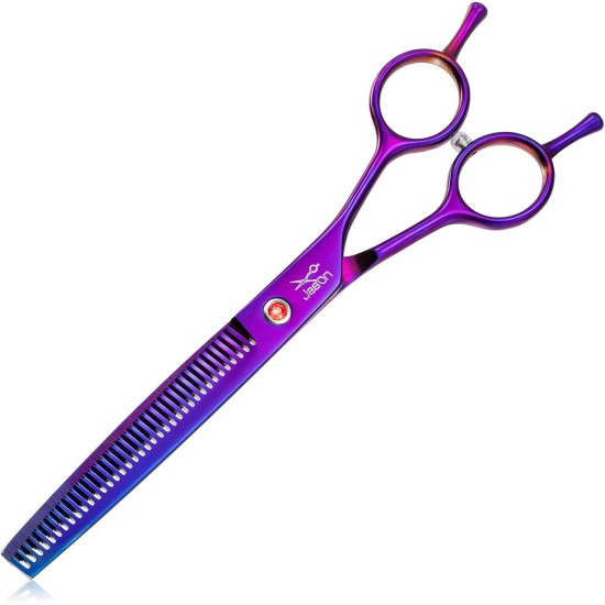 JASON Professional 7.5 Inch Dog Scissors Set 6 in 1 Grooming Scissors Set for Dogs - Straight Curved Dog Scissors 16/36 Teeth Thinning Scissors for Dogs with Ergonomic Handle for Pet Grooming JASON Professional 7.5 Inch Dog Scissors Set 6 in 1 Grooming Scissors Set for Dogs - Straight Curved Dog Scissors 16/36 Teeth Thinning Scissors for Dogs with Ergonomic Handle for Pet Grooming