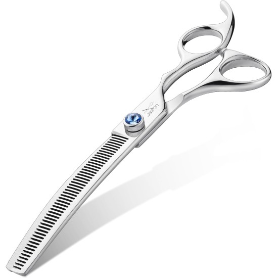 JASON Professional 7.5 Inch Thinning Scissors for Dogs Cats Pets Dog Scissors Grooming Scissors with Adjustable Screw 56 Teeth JASON Professional 7.5 Inch Thinning Scissors for Dogs Cats Pets Dog Scissors Grooming Scissors with Adjustable Screw 56 Teeth