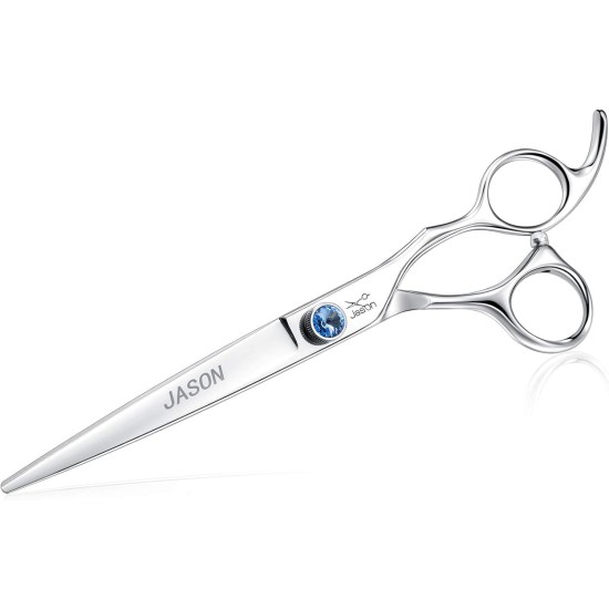 JASON Professional 7.5 Inch Thinning Scissors for Dogs Cats Pets Dog Scissors Grooming Scissors with Adjustable Screw 56 Teeth JASON Professional 7.5 Inch Thinning Scissors for Dogs Cats Pets Dog Scissors Grooming Scissors with Adjustable Screw 56 Teeth